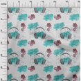 thumbnail image 2 of oneOone Tissu Polyester Lycra Vert Turquoise Boussole Direction Sac & Casque Matériel de Robe de Voyage Tissu Imprimé Tissu au Mètre 56 Pouces de Large, 2 of 4