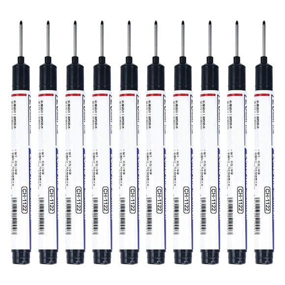 Quinlirra Clearance 10PC Waterproof Fast-Dry Oil-Based Long-Head Marker for Deep Holes Metal Wood Glass DIY 10ml