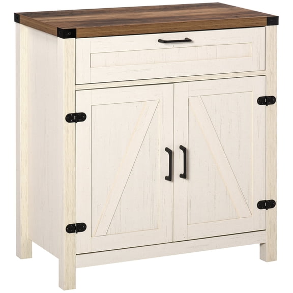 HOMCOM Buffet-Vaisselier de Style Ferme avec Tiroir et Tablette Ajustable