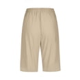 thumbnail image 5 of Timegard Womens Plus Size Shorts Elastic Waisted Drawstring Lightweight Casual Knee Length Shorts with Pockets, 5 of 5