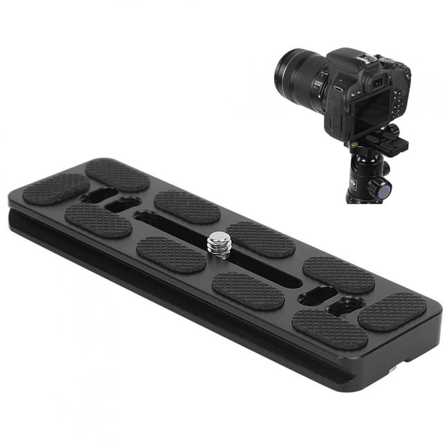 Aluminium Alloy Quick Release Plate with 1/4in Screw for Arca Mount Ballhead, Non Slip Rubber Pads