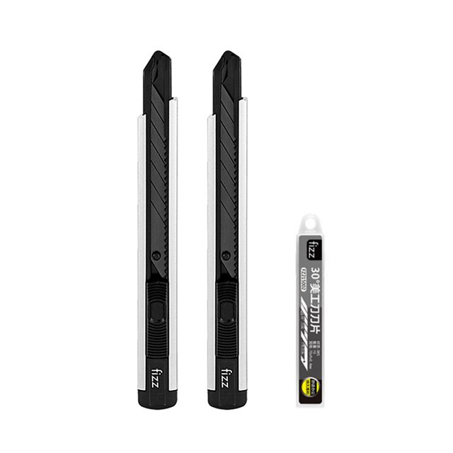 Amdohai Youpin Fizz Paper Cutter Retractable Cutter Tool Knife Stationeries For School Office Self-Locking Aluminum Alloy Design Metal Blade
