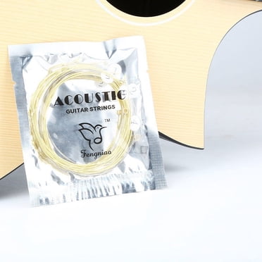 JWshufel Lot de 6 Cordes de Guitare Acoustique pour Guitares Occidentales Matériau en Laiton Installation Facile pour Débutants et Joueurs Avancés Longue Durée et Longue Durée pour une Qualité Sonore Authentique