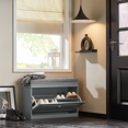 thumbnail image 4 of SoBuy FSR82-L-HG, Hallway Shoe Bench Shoe Rack Shoe Cabinet With Flip-Drawer And Seat Cushion, 4 of 7