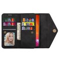 thumbnail image 4 of For iPhone 15 Pro Wallet Case,Women/Men A Multi-Card Slot Card Holder Premium Folio Flip Leather Protective Zipper Pocket Purse Wallet Case With Hand Strap and Shoulder Strap Case, 4 of 9