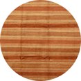 thumbnail image 1 of Ahgly Company Tapis d'Intérieur Rond Abstrait Orange Rouge Abstrait, 3' Rond, 1 of 6