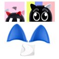 thumbnail image 3 of relayinert Fashionable And Interesting Motorcycle Cute Plush Cat Ears Cosplay Cat Ears Styling For Car Blue 1Set, 3 of 6