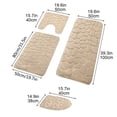 thumbnail image 3 of 4-Piece Memory Foam Bathroom Rug Set with Non-Slip Backing - Includes Bath Mat, Toilet Mat, U-Shaped Contour Rug & Lid Cover - Super Soft Absorbent Machine Washable Mats for Bathroom Floor, 3 of 9