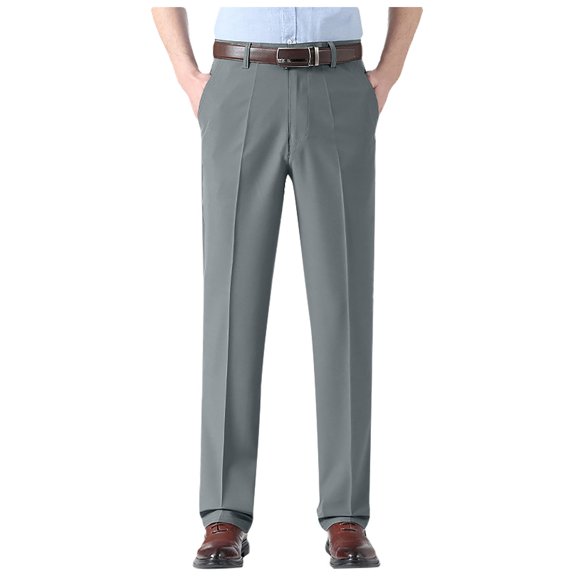 2025 Men's Casual Pants Mens Mynx Hidden Expandable with Foam Waistband Classic Fit Front 1 Star Pleated Dress Pant Jeans Men Mens Work Pants Men's athletic