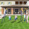 thumbnail image 3 of Gymax 5-In-1 Outdoor Kids Swing Set W/ Heavy Duty Swing Frame & Ground Stakes Backyard, 3 of 10
