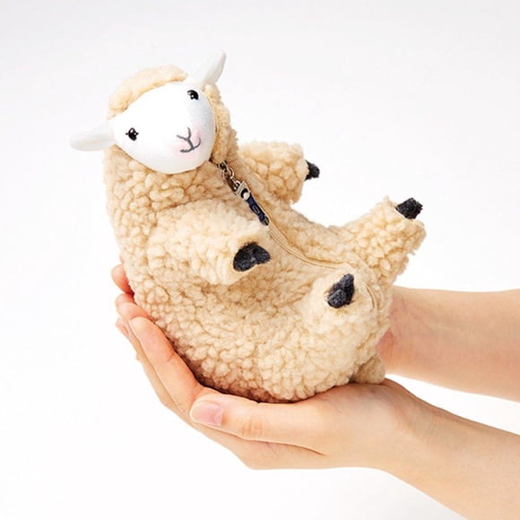 Educational Shaved Wool Sheep Plush Toy Kawaii Lamb with Removable Clothes Plushie For Baby Soft Animal Stuffed Dolls Gifts