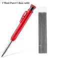 thumbnail image 1 of Solid Carpenter Pencil Built-in Pencil Sharpener Suitable for Woodworking Architect's Mechanical Pencil Deep Hole Marking Kit Single Pen Refill C, 1 of 6