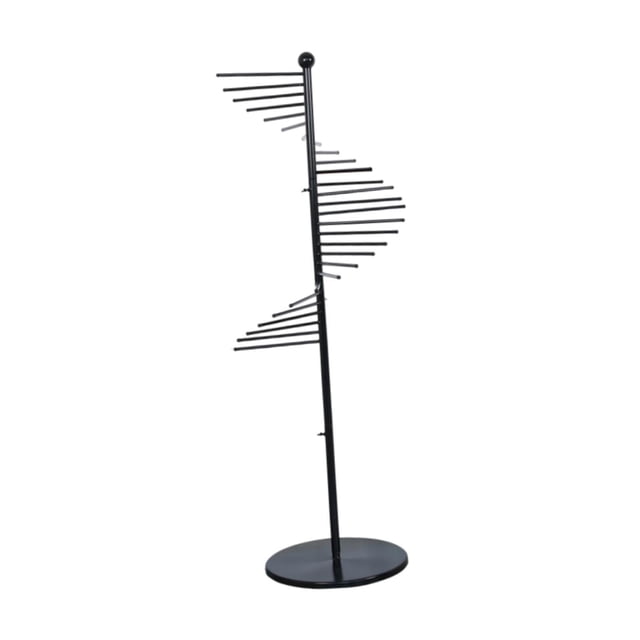 simhoa Scarf Display Rack Creative Spiral Scarf Holder for Suit Pants Ties Boutique Black