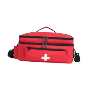 Yinanstore First Aid Sacs de secours Pouch Multifonctionnel Sac de rangement vide Kit d'urgence Organisateur pour le bureau Randonnée Gym Voyage Rouge