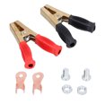 thumbnail image 1 of 2pcs 1000A Car Battery Clamps Pure Copper Red Black Electrical Test Auto Charging Clips Connector, 1 of 14