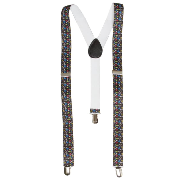 Baby Skulls 3 Clip Stretchable Suspenders 2 pack