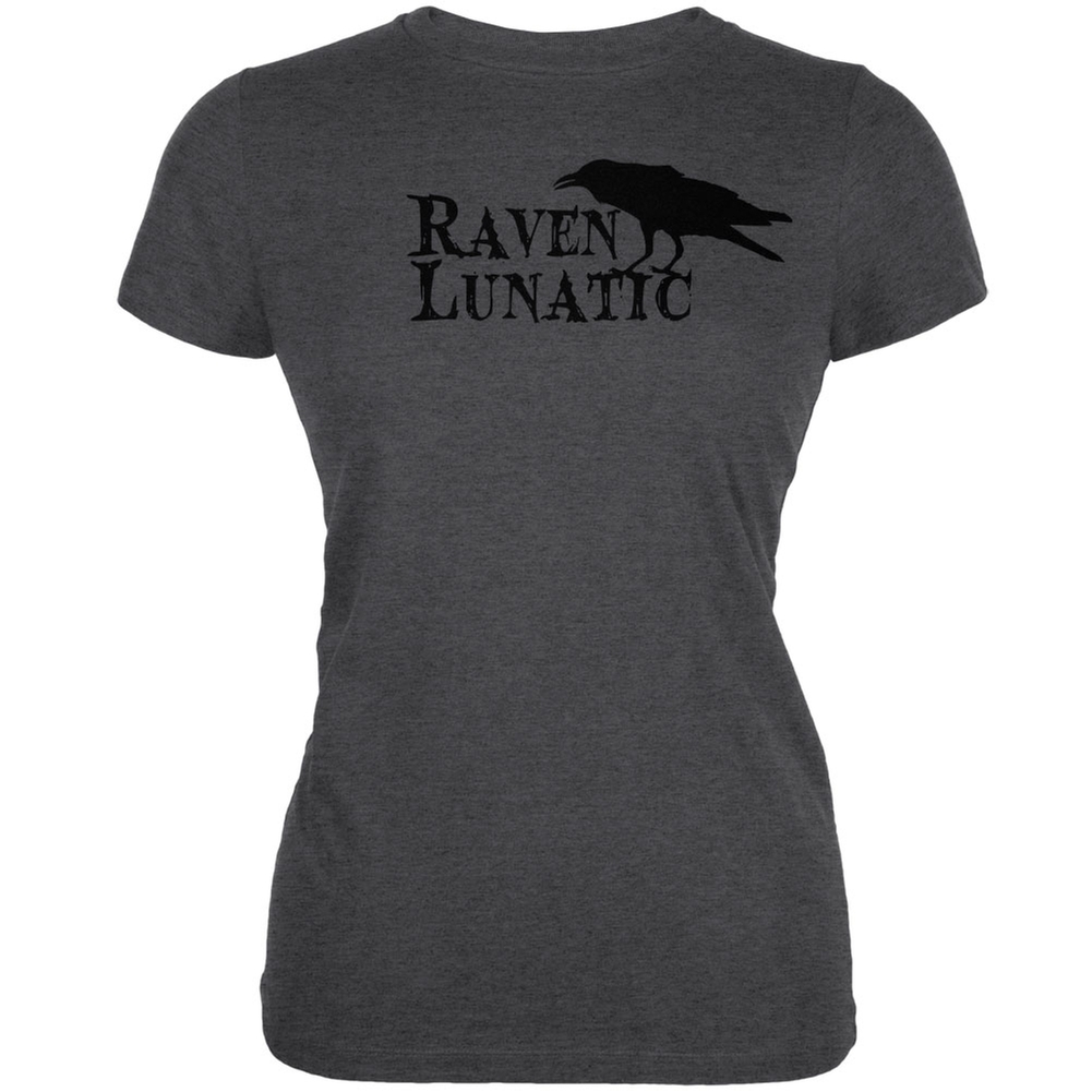 Halloween Raven Lunatic Dark Heather Juniors Soft T-Shirt