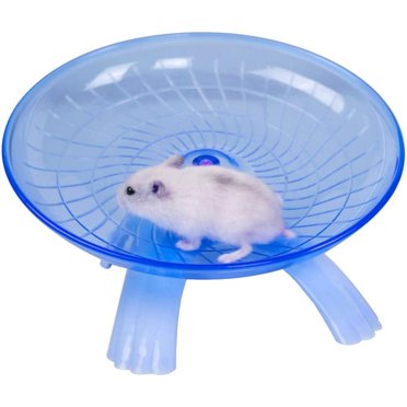 Hamster Flying Saucer Silent Running Exercise Wheel for Gerbil Rat Mouse Hedgehog Small Animals Blue