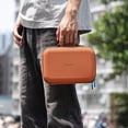 thumbnail image 4 of Baohd FauxLeather Drone Carrying Case Portable Travel Bag With Shock-proof Hard Shell Easy To Carry Orange, 4 of 6