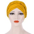 thumbnail image 3 of Bangcool Turban Headwrap Twisted Braid Elastic Beanie Headwrap Hair Loss Cover Sleep Cap, 3 of 8