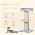thumbnail image 4 of PawHut Cat Tree w/ Sisal Mat Scratching Post Cat Bed Cushion, 4 of 10