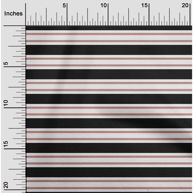 oneOone Polyester Lycra Black Fabric Stripes Craft Projects Decor Fabric Printed By The Yard 56 Inch Wide-H6B