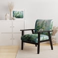 thumbnail image 2 of Designart "Ferns love expression IV" Green Ferns - Flower Upholstered Accent Chair - Modern Arm Chair For Bedroom, 2 of 7