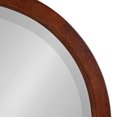 thumbnail image 3 of Kate and Laurel Hogan Farmhouse Mirror, 18 Inch Diameter, Walnut Brown, Modern Round Mirror for Wall, 3 of 7