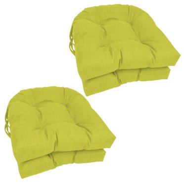 16-Inch Spun Polyester Solid Outdoor U-Shaped Tufted Chair Cushions (Set Of 4) 916X16Us-T-4Ch-Reo-Sol-01