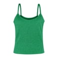 thumbnail image 5 of Women Spaghetti Strap Scoop Neck Ribbed Tank Tops Slim Fitted Cotton Camisole Basic Sleeveless Layering Shirts, 5 of 5