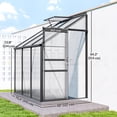 thumbnail image 3 of Outsunny Serre Adossée, Serre en Polycarbonate, Gris Foncé, 3 of 10