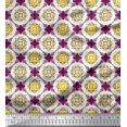 thumbnail image 1 of Soimoi Poly Georgette Fabric Geometric & Flower Artistic Printed Craft Fabric by The Yard 52 Inch Wide, 1 of 3