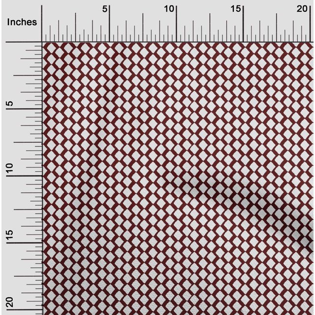 oneOone Viscose Chiffon Fabric Diamond Block Print Sewing Fabric BTY 42 Inch Wide