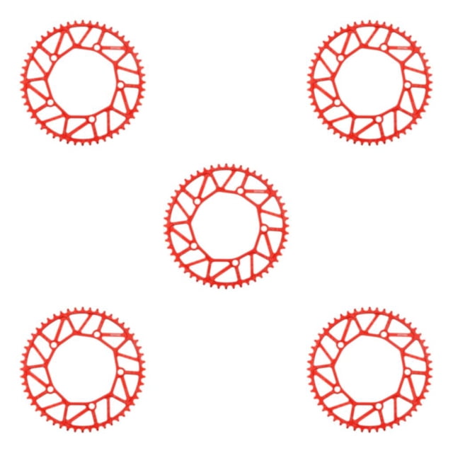 Redempat Chain Ring - Easy To Install Durable Wide Compatibility - Bike Crank Precise Fit Bicycles Crank 52T red 5Set