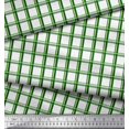 thumbnail image 2 of Soimoi Green Rayon Fabric Window Pane Check Print Sewing Fabric Yard 42 Inch Wide, 2 of 3