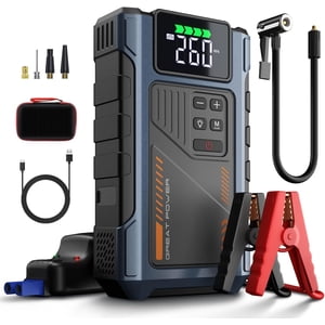 Portable Jump Starter with Air Compressor,4000A Peak with 150PSI Tire Inflator,Jump Box for 12V Car Battery Power Booster Pack (up 8.0L Gas/6.5L Diesel Engine)
