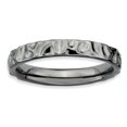 thumbnail image 1 of Bague Plaquée Noire en Argent Sterling Stackable Expressions Taille 6, 1 of 3