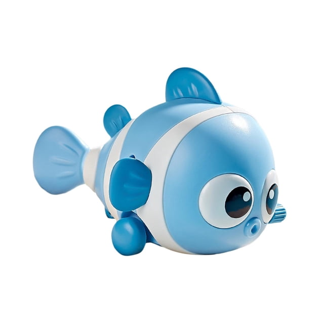 Windup Fish Bathtub Toy Bathtime Gift Clockwork Swimming Water Toy for Kids Blue