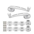 thumbnail image 1 of Becaristey 2 Pieces Aluminium Auto Side Window Crank Handle Replacement Internal Modified Upgrading Automotive Lever Accessories Silver, 1 of 6