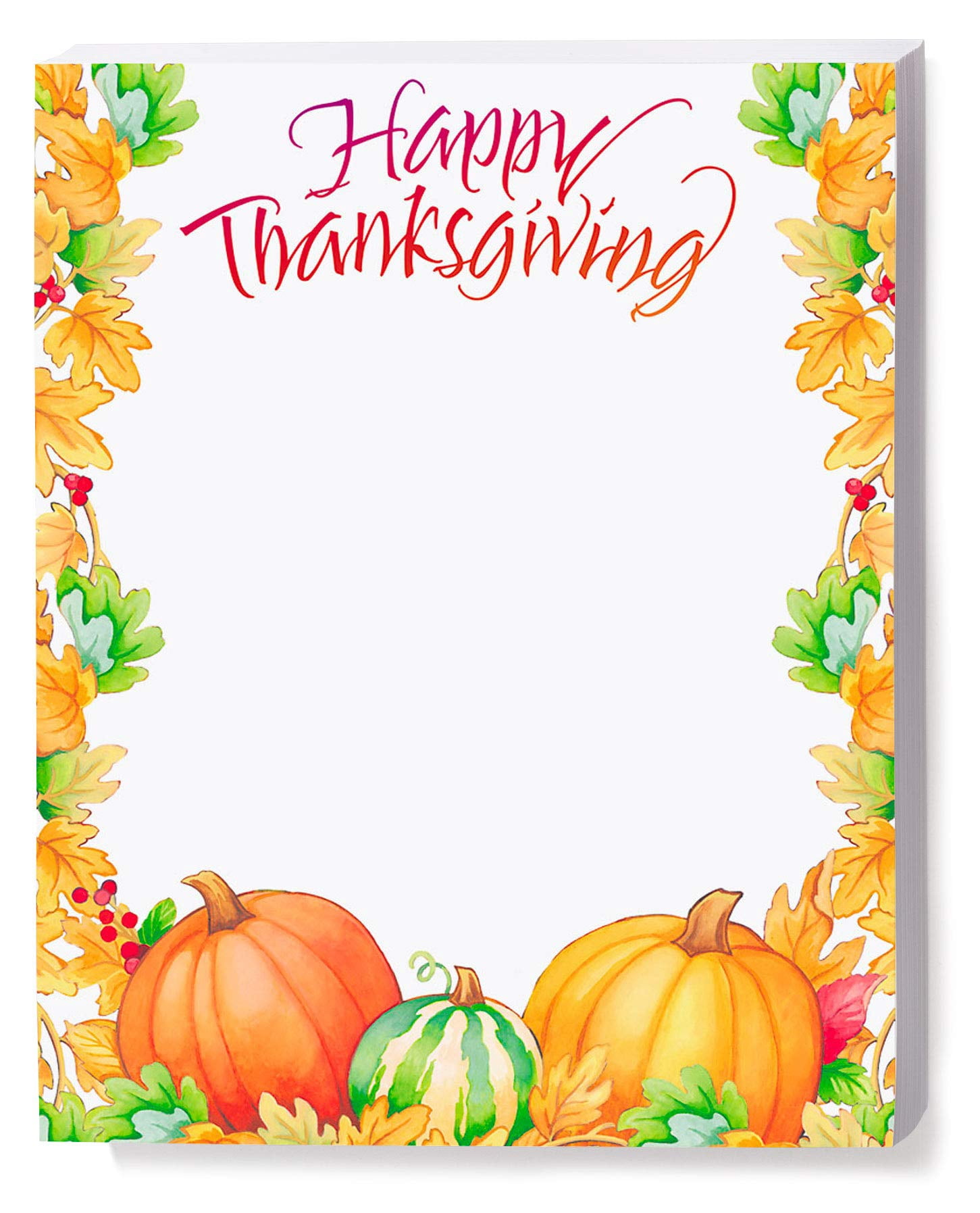 Paperdirect Happy Thanksgiving Autumns Bounty Fall Colorful Leaves Theme Paper Stationery, Border Paper, Letterhead 8.5 x 11, 25 sheets, Elegant Premium Writing Paper Decorative Printer Paper