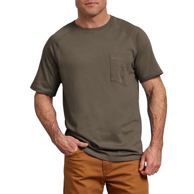 Dickies Mens Temp-iQ Performance Cooling T-Shirt, L, Mushroom