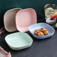 thumbnail image 1 of Simple Wheat PP Plate Dessert Dishes Fruit Bread Dinner Plates Squre Solid Tray Kitchen Household Tablewares Utensils, 1 of 7