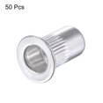 thumbnail image 4 of Unique Bargains M4 Rivet Nuts Aluminium Alloy Knurled Flat Head Threaded Insert Nut Silver 50 pcs, 4 of 5