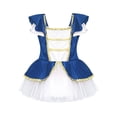 thumbnail image 3 of iiniim Enfants Filles Manches à Volants Robe Tutu de Ballet Justaucorps Halloween Noël Costumes de Danse Robe Bleu Royal 16, 3 of 8