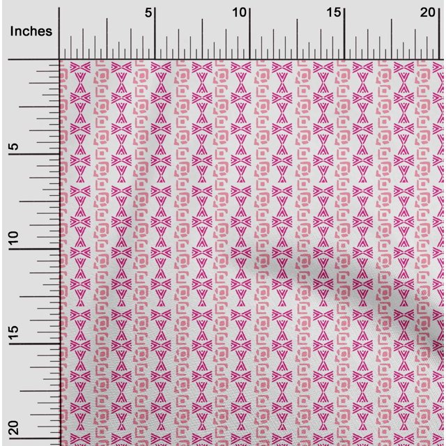 oneOone Viscose Chiffon Fabric Geometric Block Print Sewing Fabric BTY 42 Inch Wide