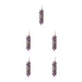 thumbnail image 2 of yingyy Wire Wrapped Charm Hanging Pendant Colorful Exquisite Crystal Crafting Necklace Keychains Earrings Accessories Amethyst 5Set, 2 of 6