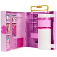 thumbnail image 4 of Barbie Closet with Spin & Style Feature, Vanity, Ottoman, 4 Fashions, 20+ Pieces, Portable Storage, 4 of 6