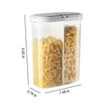 thumbnail image 2 of Airtight Cereal Storage Container, Clear 2.6L Airtight Kitchen Food Storage Container with Lids and Compartments for Grain, Sugar, Flour, Rice, Nut, Snacks, 2 of 7