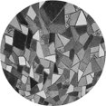 thumbnail image 1 of Ahgly Company Machine Washable Indoor Round Transitional Dark Gray Area Rugs, 3' Round, 1 of 7