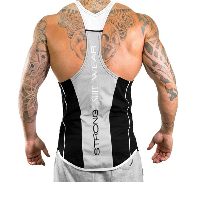 MesaSe Hommes Stringer Muscle Bodybuilding Débardeur Noir XL